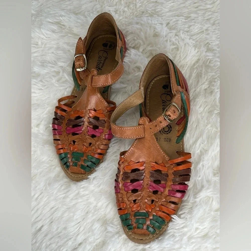 Colorful Leather Sandals - Picture 4 of 7